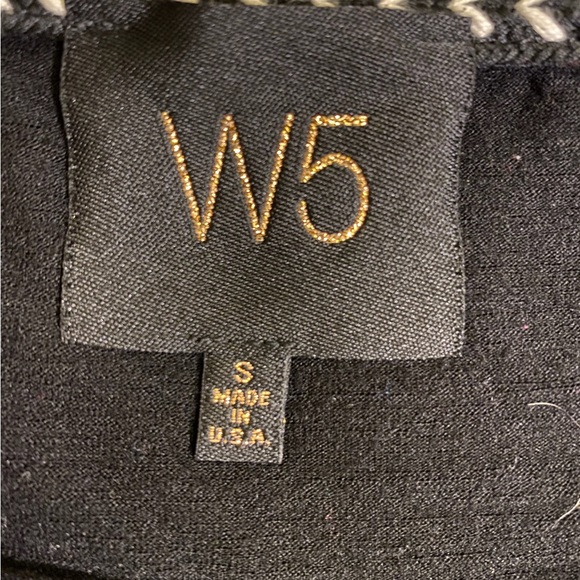 Anthropologie W5 Knit Top Black Bell Sleeve embroidery Tribal Trim Cropped Sz S - Picture 3 of 13